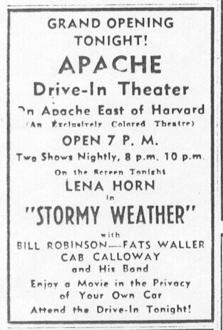 Apache Drive-In (courtesy of Wes Horton)