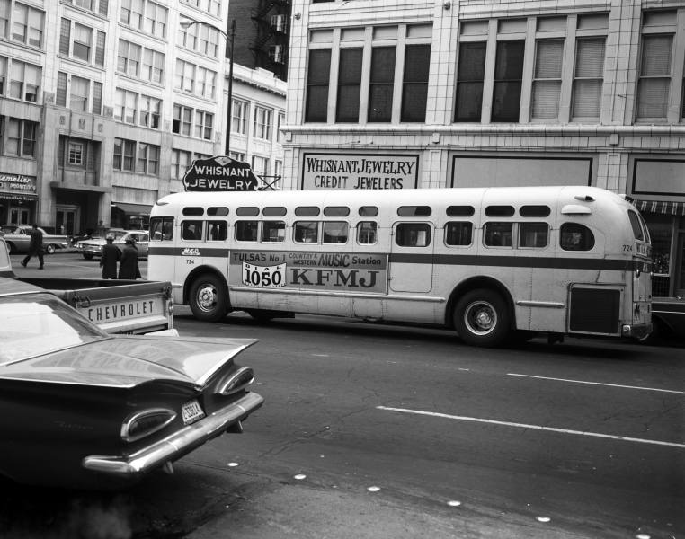 KFMJ ad on an MK&O bus