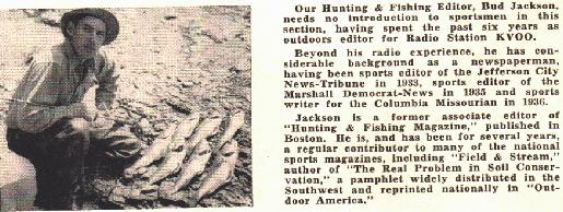 Bud Jackson, KVOOs Hunting and Fishing editor