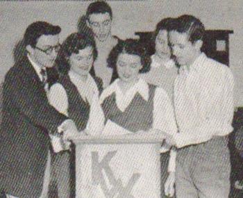 Front: (L to R): Jack Eddleman, Shirley Barbour, Lo Rene Washburn, Jimmy Jones. Back row: Frank Morrow, Lee Campbell