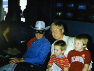 Clayton Moore with Lowell Burch and sons