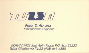 Peter  D. Abrams' business card