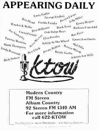 KTOW ad, 1978