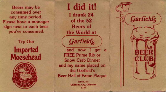 Garfield's card