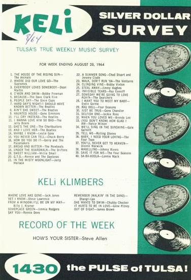KELi 1964 music survey