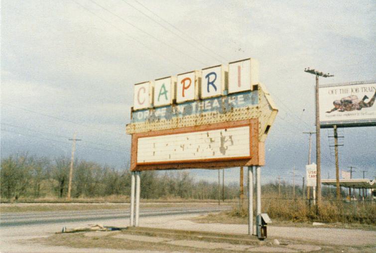 Capri sign circa 1991, courtesy of Bryan Crain