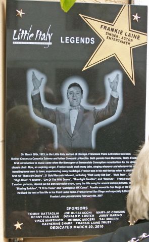 Frankie Laine plaque