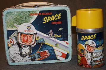 Men Into Space lunchbox, illustrated by Willy Ley