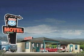 O scale Route 66 motel