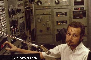 Mark Giles at KFMJ in Tulsa in the 1970s