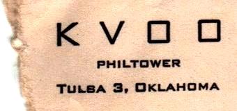 KVOO letterhead, courtesy of Frank Morrow