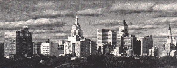 Tulsa skyline in the 1950s, courtesy of Frank Morrow