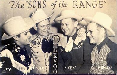 Cy with Tex Harper, George Maras & Kenny McMeins (1946)