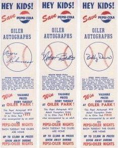 Oiler autographs: Rogers Robinson, Nelson Briles and Bobby Dews