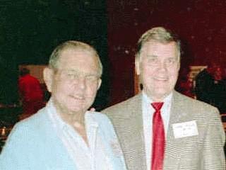 Mack with Mike Flynn at the KOTV 50th anniversary reunion (courtesy of Rex Daugherty)