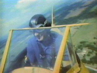 Bob Hower in the biplane
