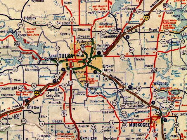 From 1971 Gulf Tourgide Map