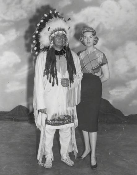 Louise Bland with Shawnee chief