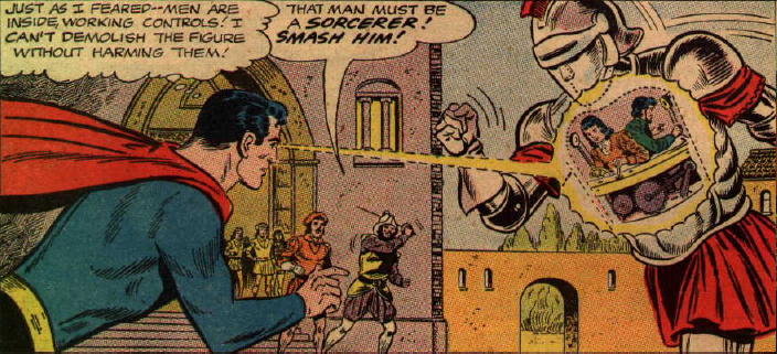 "Silver Age" Superman uses his X-ray vision in the Renaissance