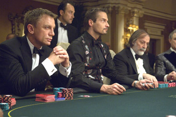 Looking at Le Chiffre across the baize