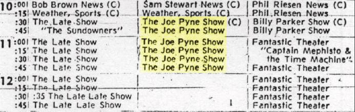 May 11, 1968 TV schedule from the Tulsa Tribune