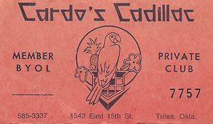 Cardo's Cadillac club card, courtesy of Paul Lazzaro