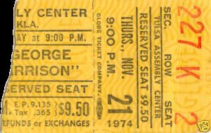 Ticket from the show