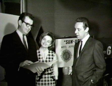 Clyde Parker with Judy Pryor and Lee on the Sun Up set